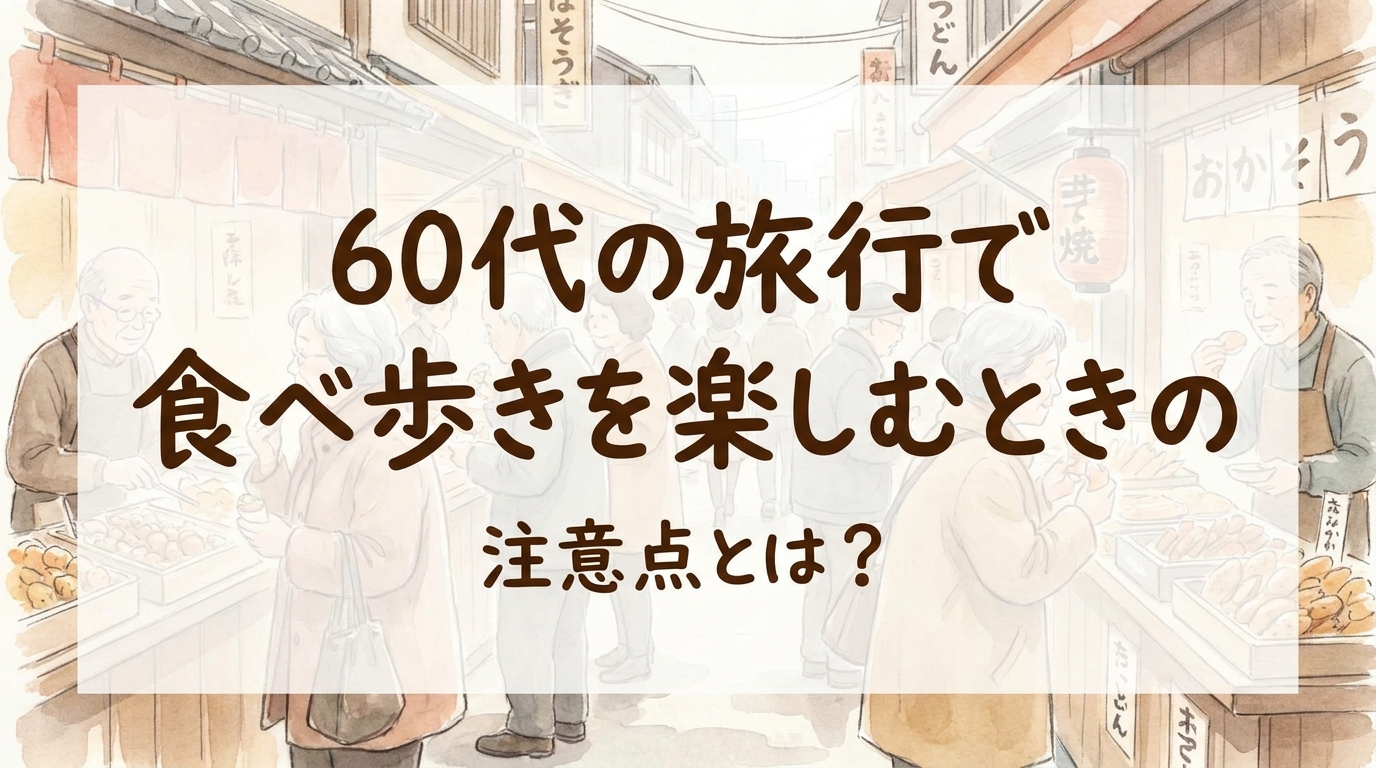 60代の旅行で食べ歩きを楽しむときの注意点とは?