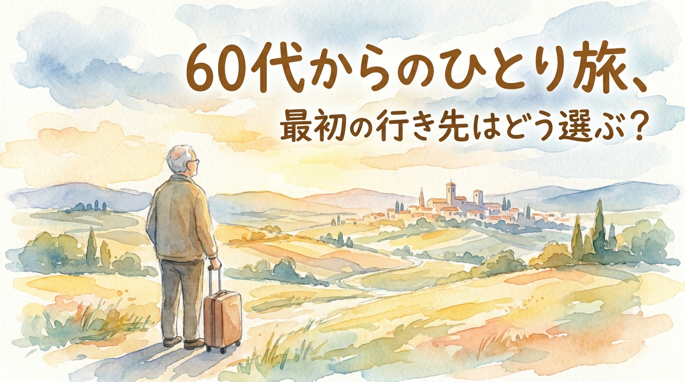 60代からのひとり旅、最初の行き先はどう選ぶ?