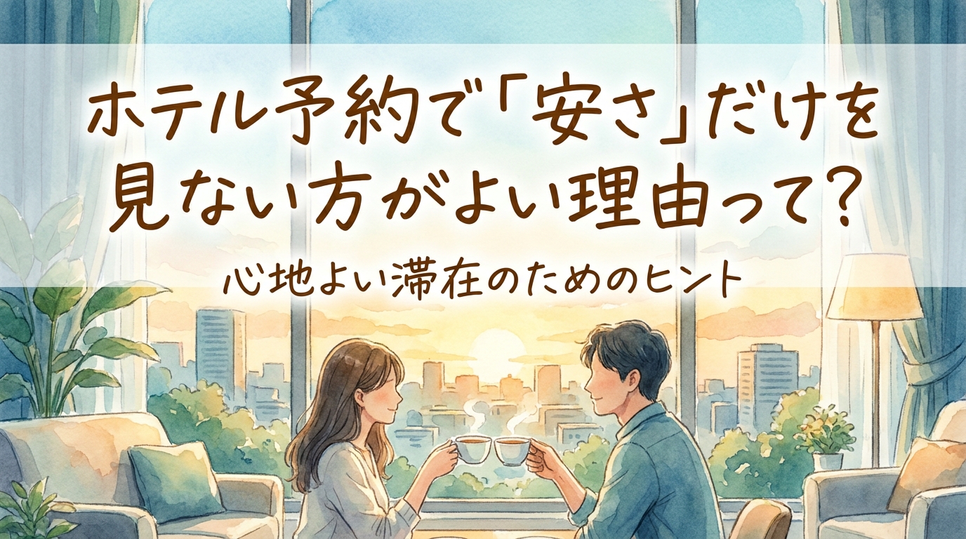 ホテル予約で「安さ」だけを見ない方がよい理由って?