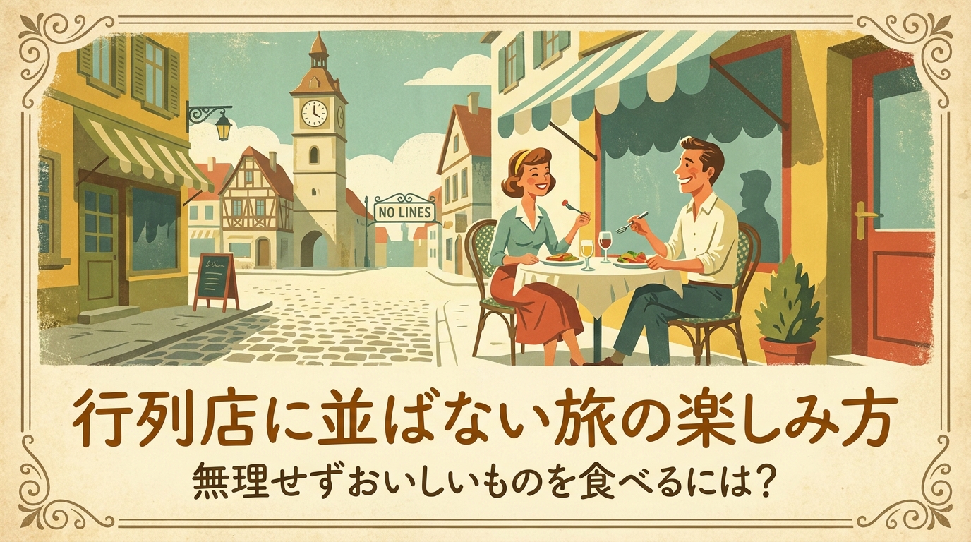 行列店に並ばない旅の楽しみ方|無理せずおいしいものを食べるには?